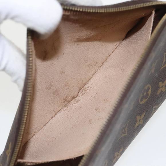 LOUIS VUITTON Monogram Trousse Demi Ronde Cosmetic Pouch M47520 LV Auth 100605 - Picture 11 of 16